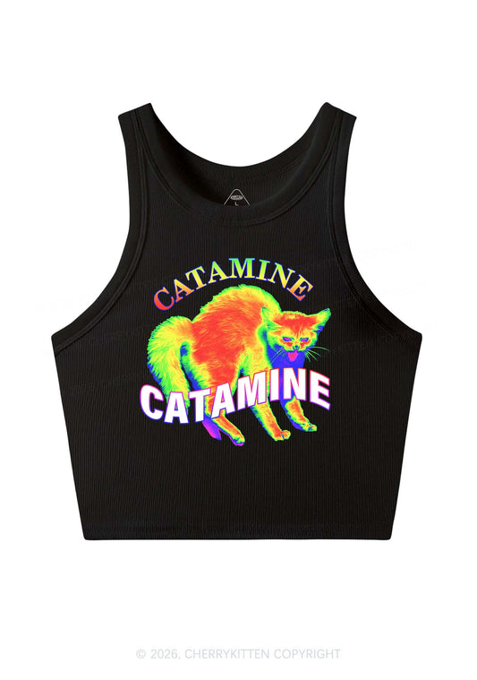 Thermal Cat Y2K Crop Tank Top Cherrykitten