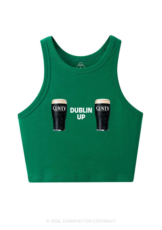 Dublin Up St Patricks Y2K Crop Tank Top Cherrykitten