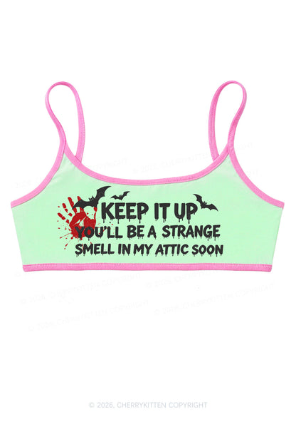 Halloween Strange Smell In My Attic Y2K Super Crop Cami Cherrykitten