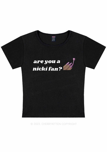 Are You Nicki Fan Y2K Baby Tee Cherrykitten