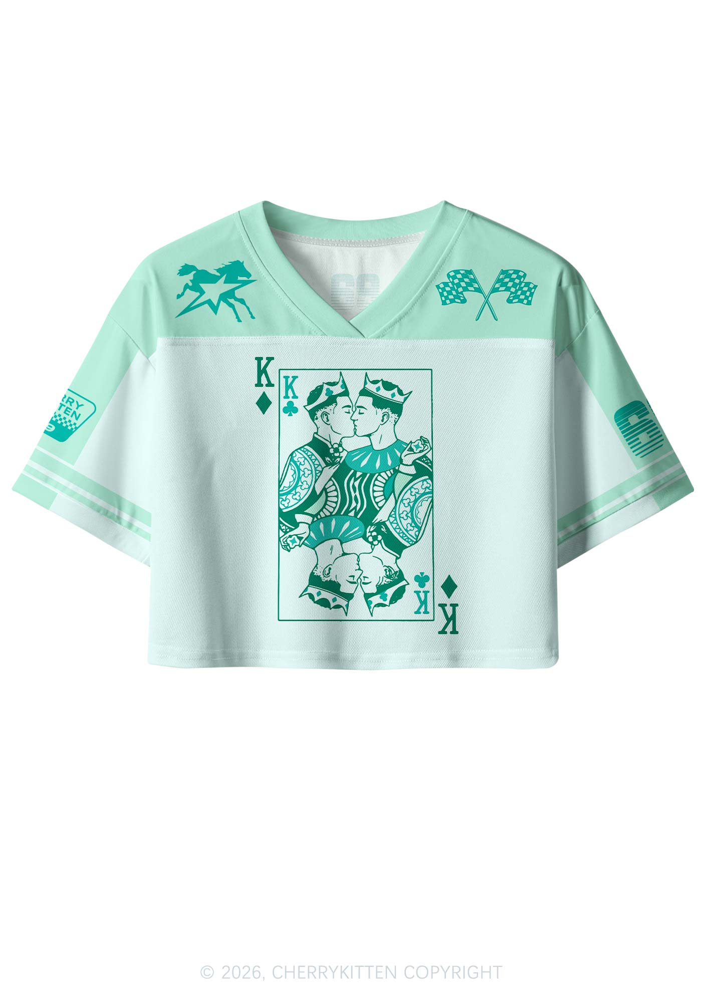 Gay King Pride Y2K Crop Sport Jersey Shirts Cherrykitten