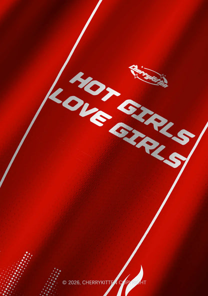 Hot Girls Love Girls Pride Y2K Football Jersey Shirts Cherrykitten