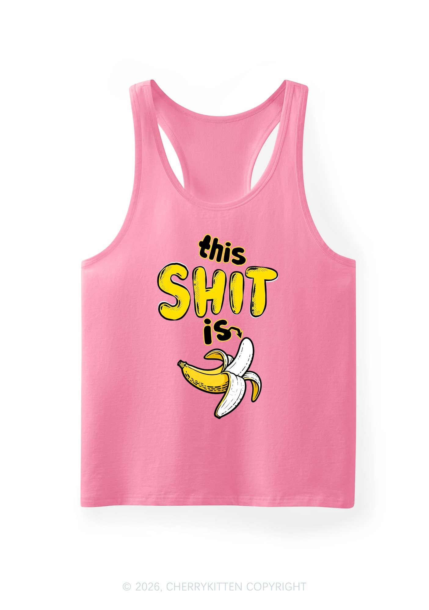 This Shxt Is Banana Y2K Men Racerback Tank Top Cherrykitten