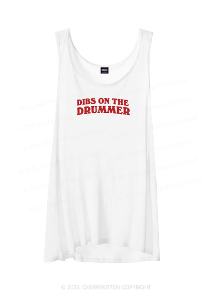 Dibs On The Drummer Y2K Sheer Boyfriend Tank Cherrykitten