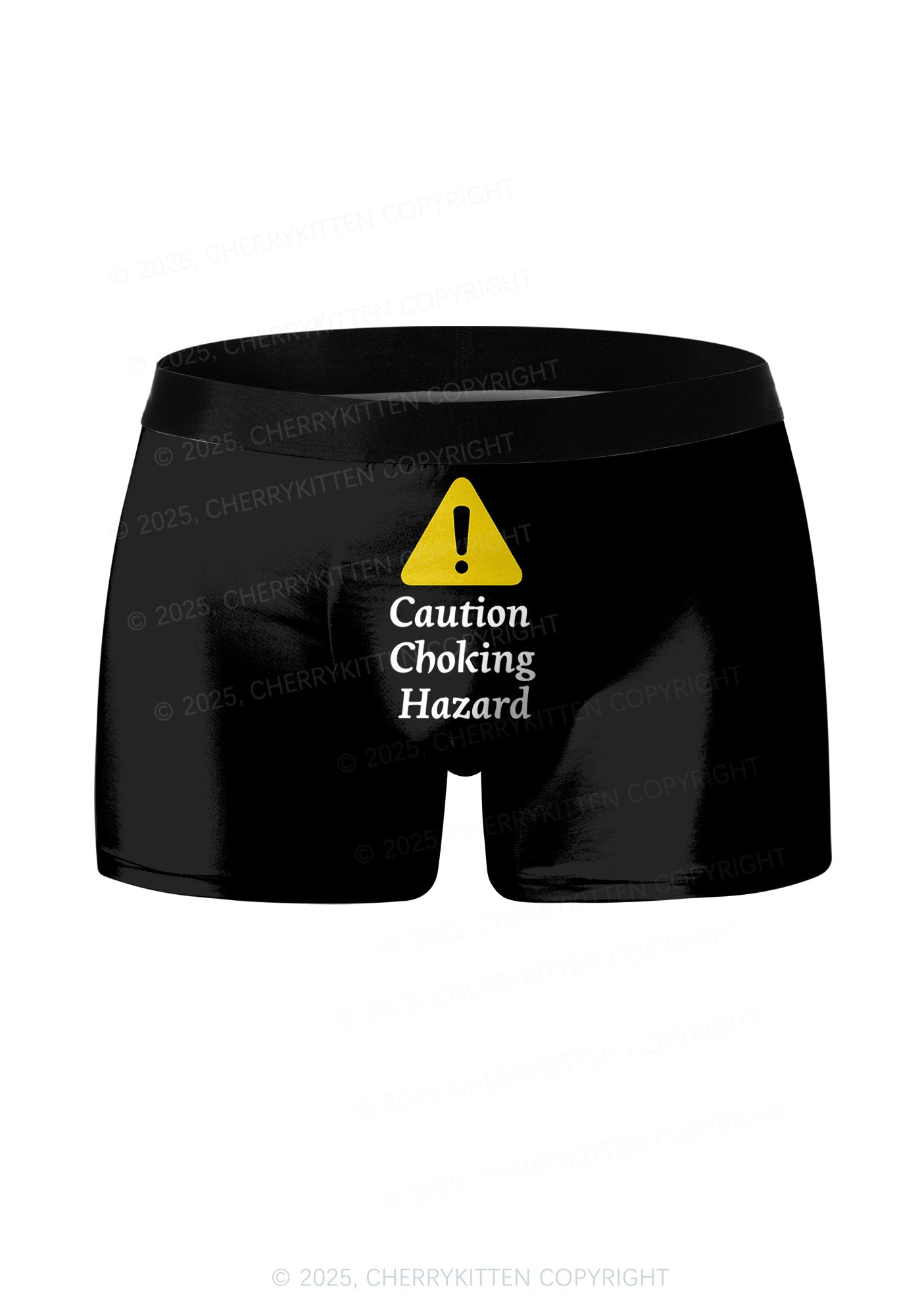Caution Slippery When Wet Valentine's Day Y2K Print Couples Boxer Thong Set Cherrykitten