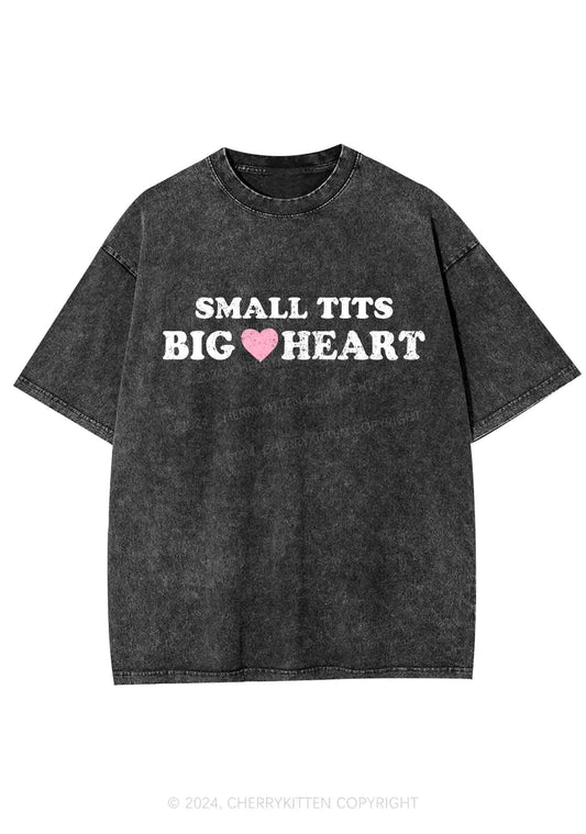 Small But Big Heart Y2K Washed Tee Cherrykitten