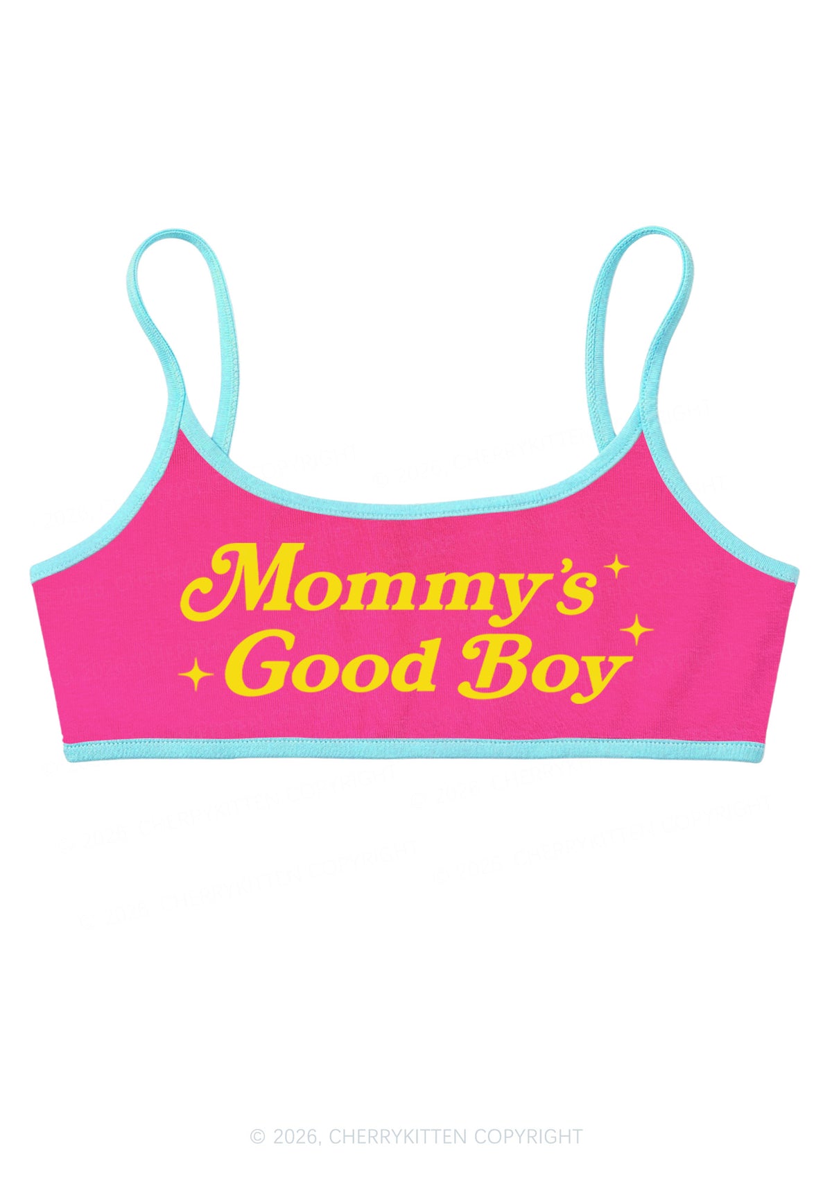 Mommys Good Boy Y2K Super Crop Cami Cherrykitten