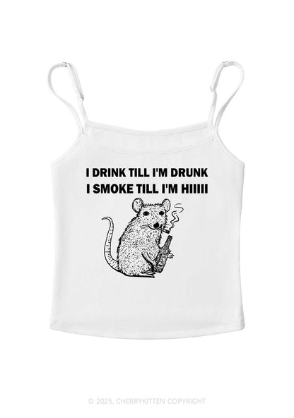 Drunk And Smoke Ratz Y2K Spaghetti Strap Cami Cherrykitten