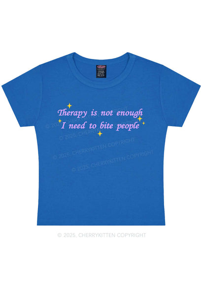 Therapy Not Enough Y2K Baby Tee Cherrykitten