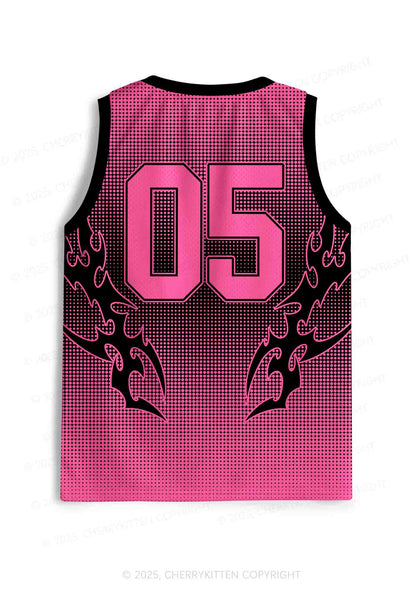 Halloween Custom Pink Horror Hang Up Heart Y2K Sport Jersey Tank Cherrykitten