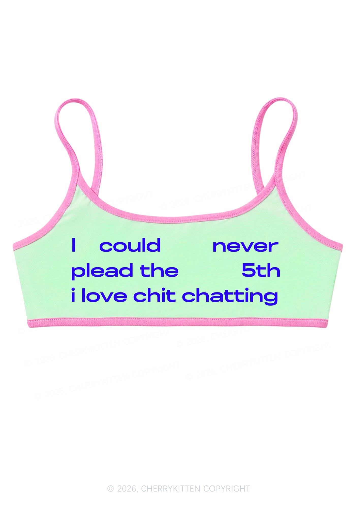 I Love Chit Chatting Y2K Super Crop Cami Cherrykitten