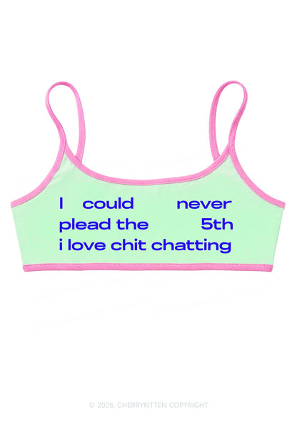 I Love Chit Chatting Y2K Super Crop Cami Cherrykitten