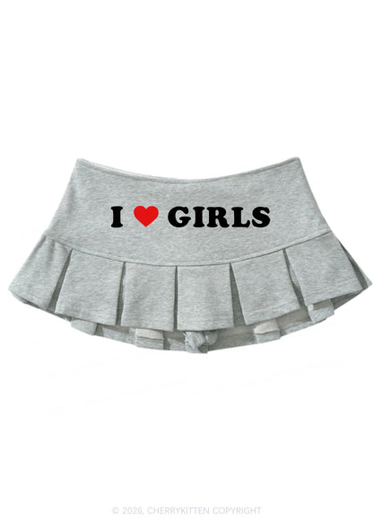 I Love Girls Pride Y2K Mini Pleated Skirts Cherrykitten