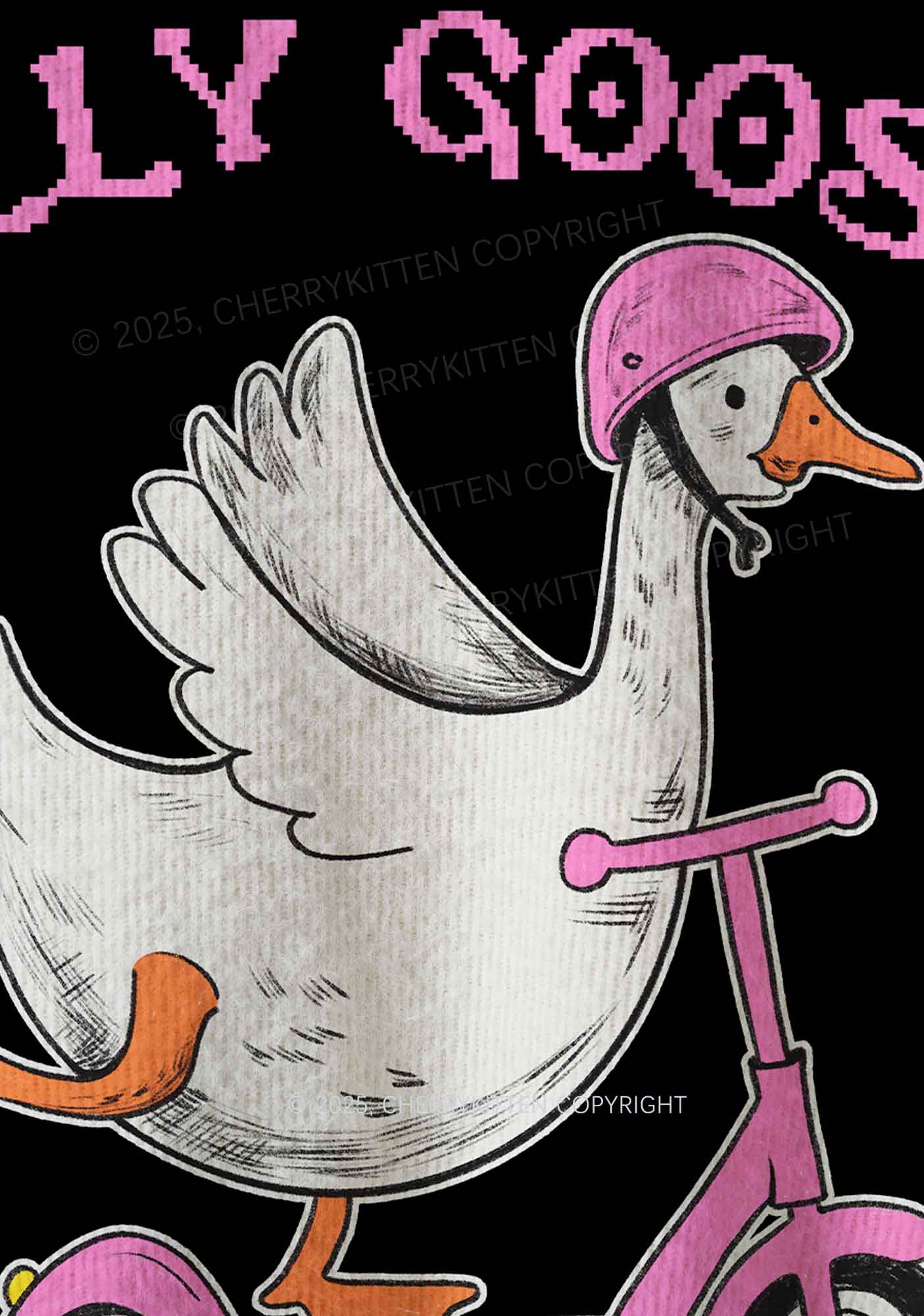 Silly Goose On the Loose Y2K Christmas Knit Sweatshirt Cherrykitten