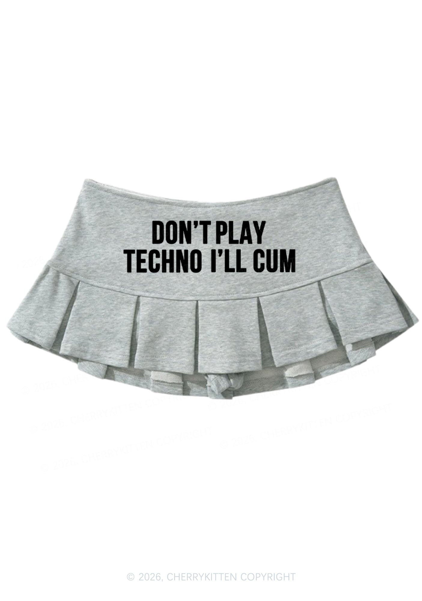 Dont Play Techno Y2K Mini Pleated Skirts Cherrykitten