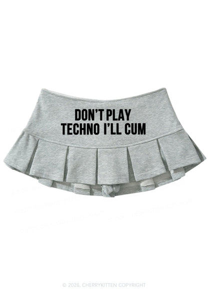 Dont Play Techno Y2K Mini Pleated Skirts Cherrykitten