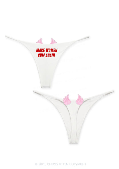 Make Women Cxm Again Y2K Goth Angel Wings Bikini String Thong Cherrykitten