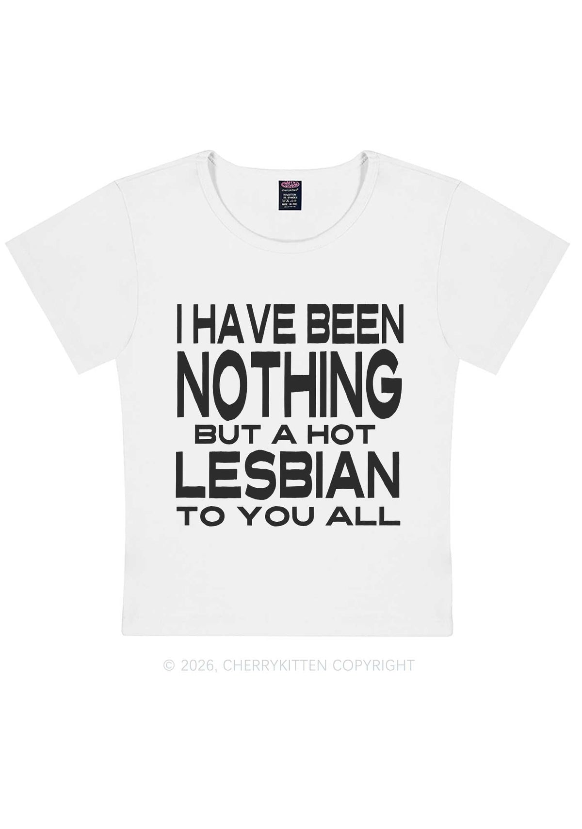 I Have Been A Hot Lesbian Pride Y2K Baby Tee Cherrykitten