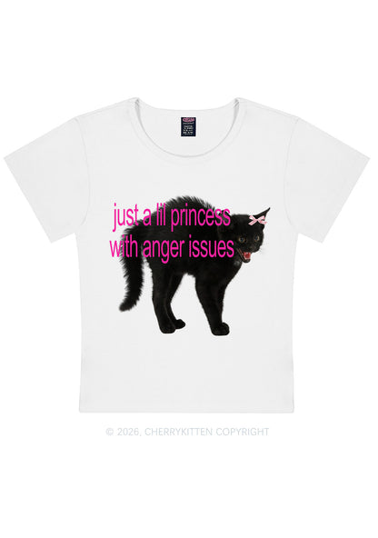 Just A Lil Princess Y2K Baby Tee Cherrykitten