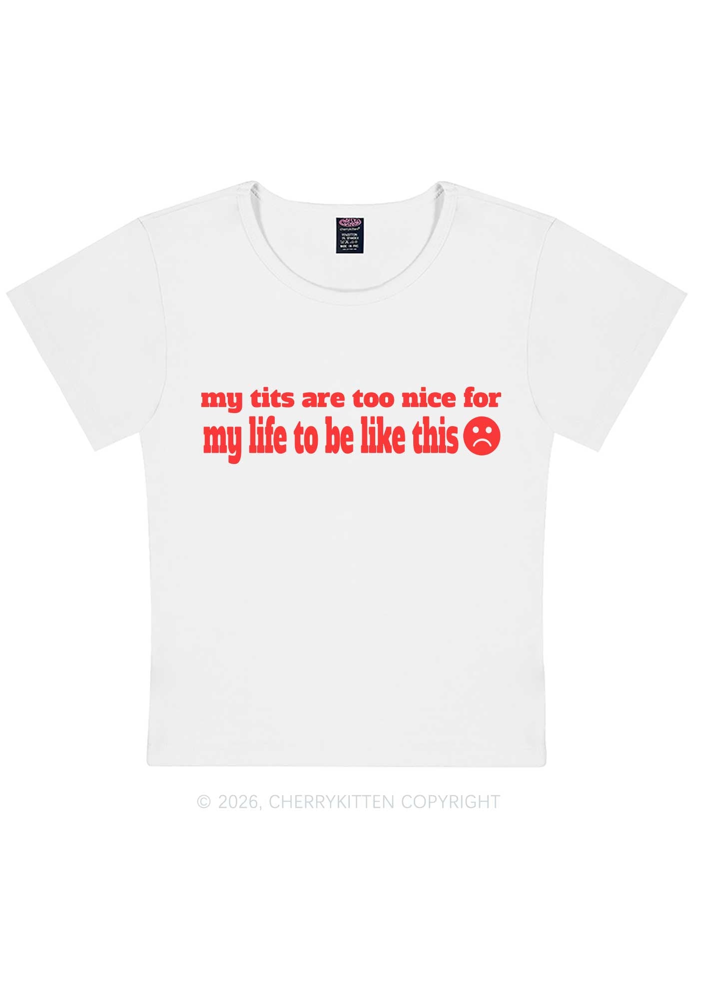 My Txts Are Too Nice Y2K Baby Tee Cherrykitten
