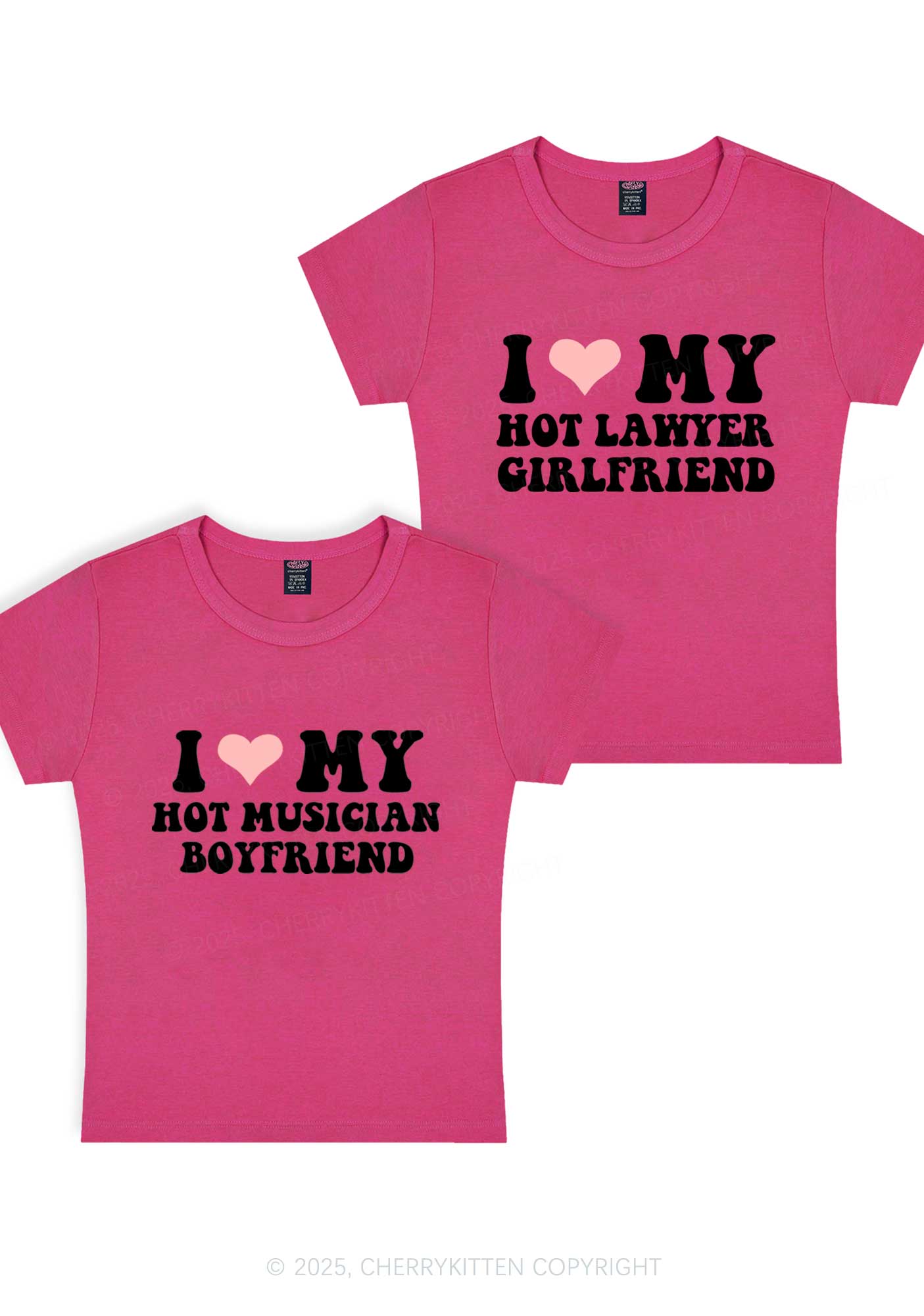 Custom My Hot Lawyer GF Y2K Valentine's Day Baby Tee Cherrykitten