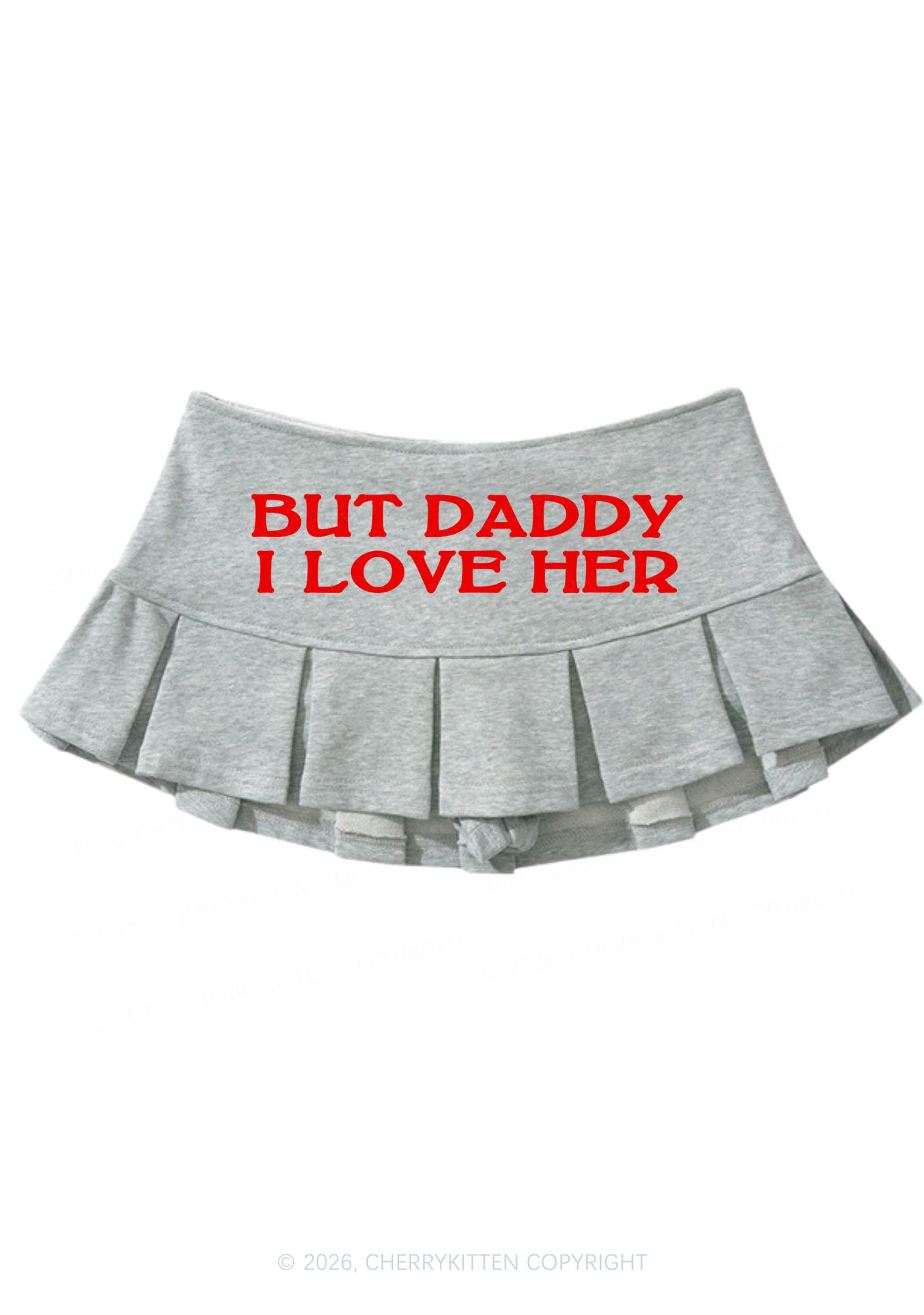 But Daddy I Love Her Pride Y2K Mini Pleated Skirts Cherrykitten