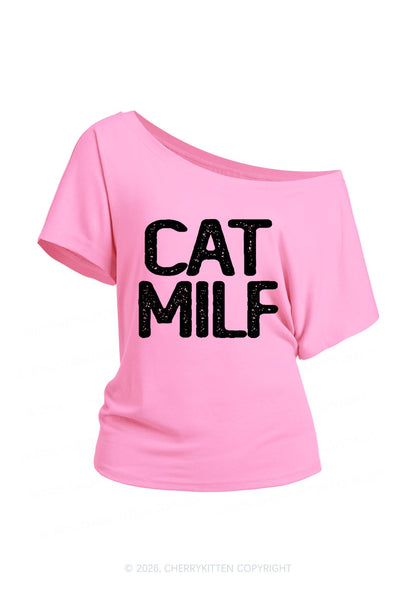 Cat Mxxf Y2K Off Shoulder Tee Cherrykitten
