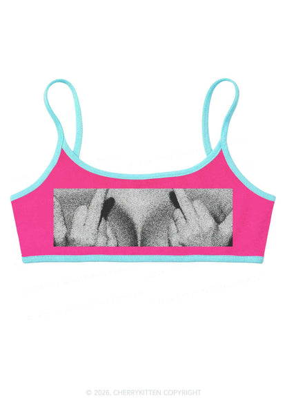 Middle Finger Bxxbs Y2K Super Crop Cami Cherrykitten