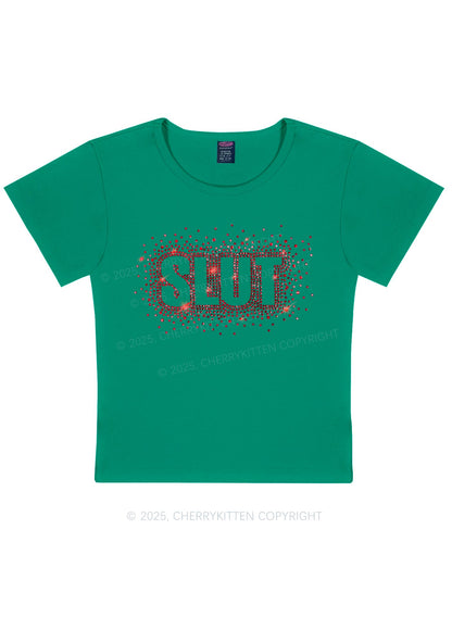 Rhinestone Special Slxt Y2K Baby Tee Cherrykitten