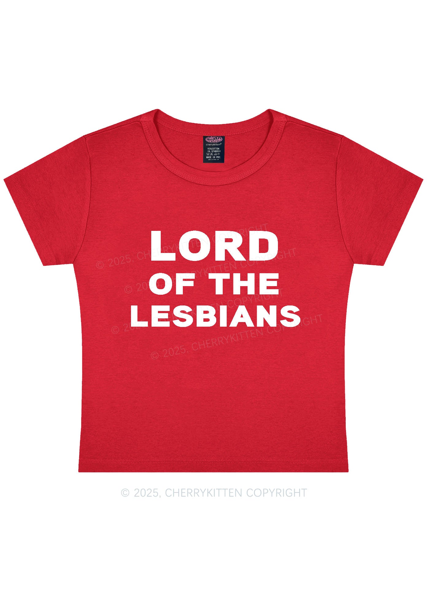 Lord Of The Lesbians Y2K Baby Tee Cherrykitten
