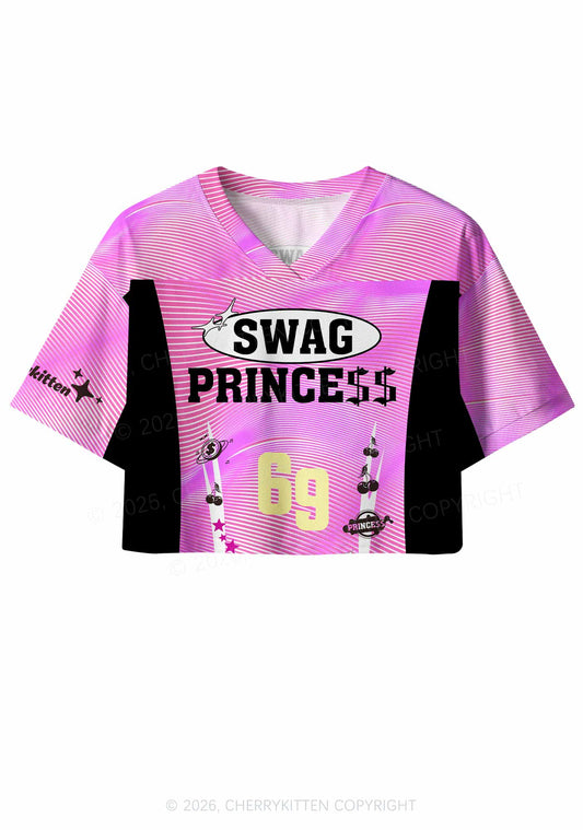 Swag Princess Y2K Crop Sport Jersey Shirts Cherrykitten