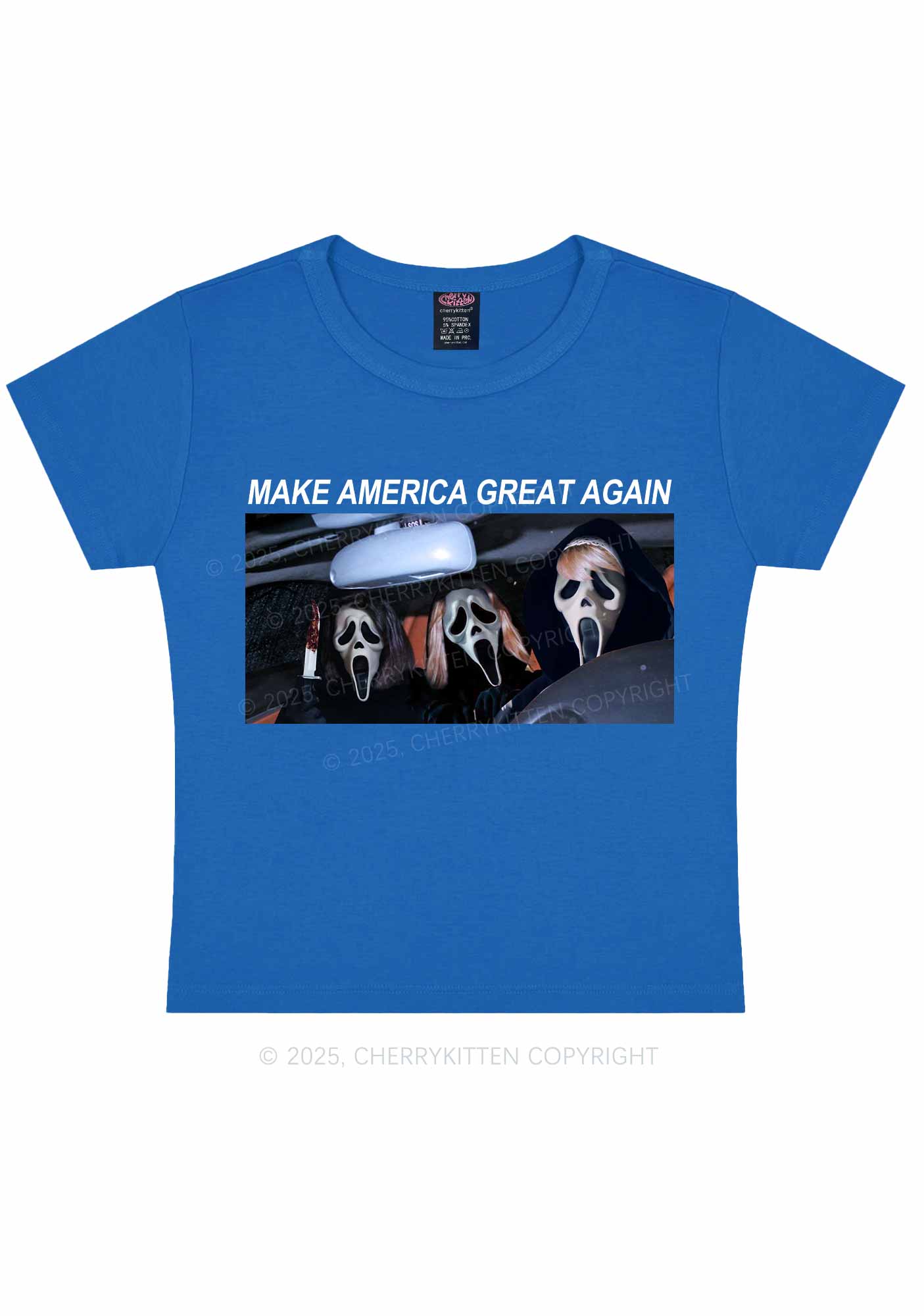 Halloween Ghost Make America Great Again Y2K Baby Tee Cherrykitten