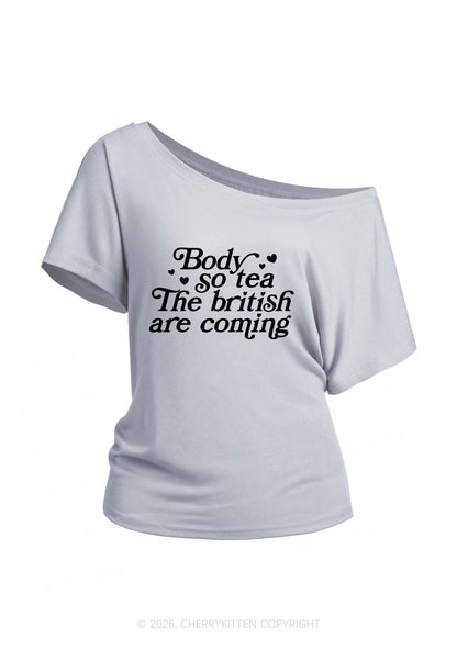 The British Are Coming Y2K Off Shoulder Tee Cherrykitten