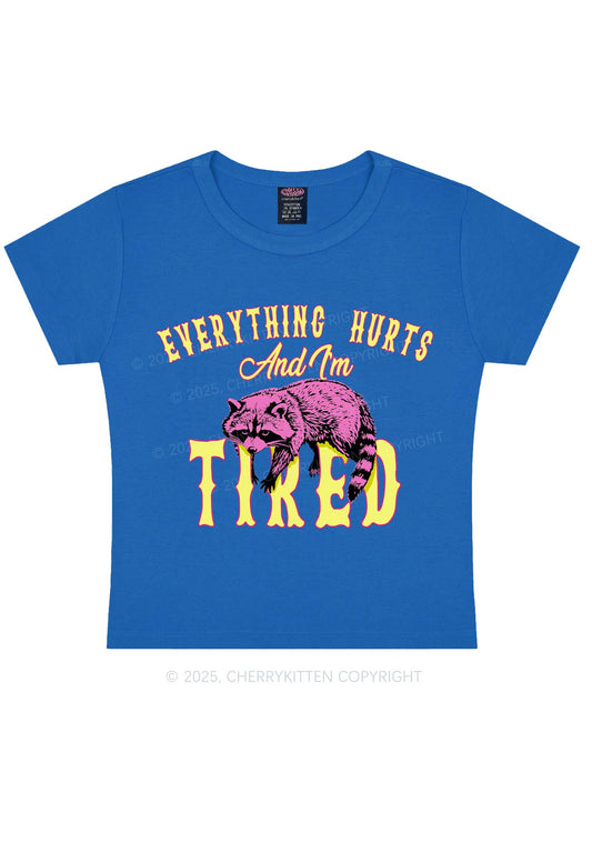 I Am Tried Y2K Baby Tee Cherrykitten
