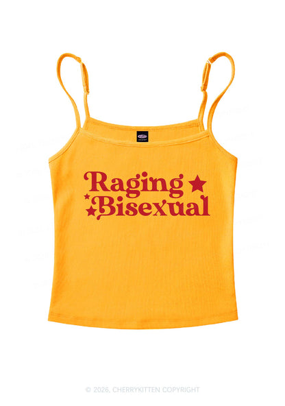 Raging Bisexual Stars Pride Y2K Spaghetti Strap Cami Cherrykitten