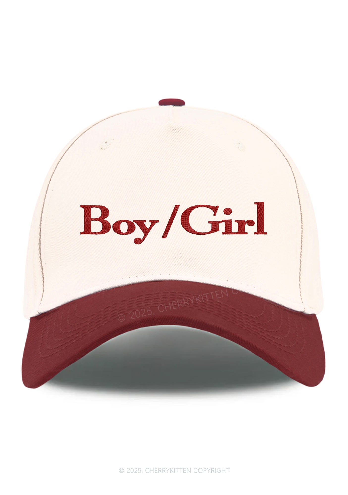 Embroidered Boy Or Girl Pride Y2K Color Block Baseball Cap Cherrykitten