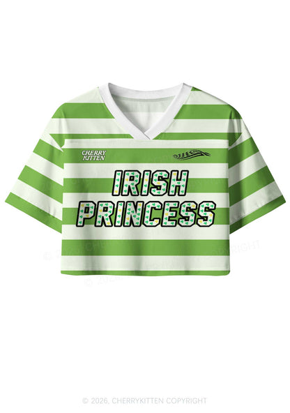 Custom Irish Princess St Patricks Y2K Crop Sport Jersey Shirts Cherrykitten