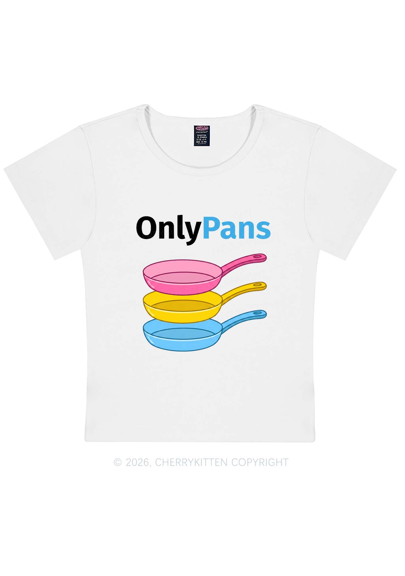 Only Pans Pride Y2K Baby Tee Cherrykitten