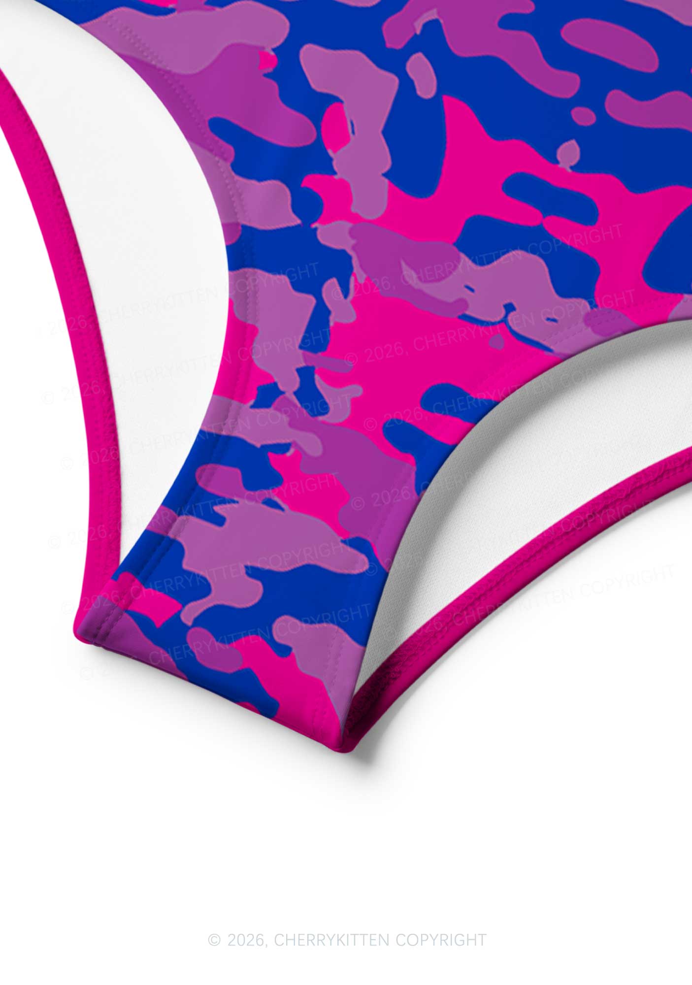 Bisexual Camouflage Pride Y2K Print Bikini Set Cherrykitten