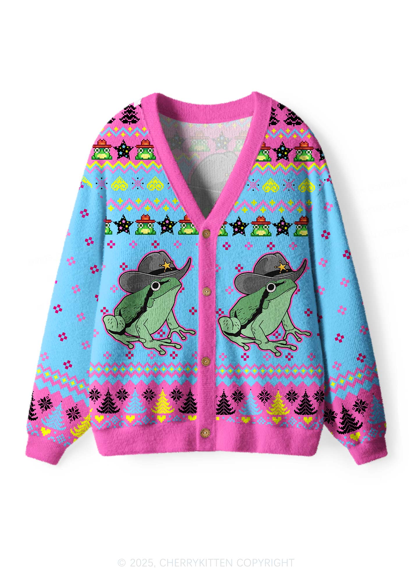 Your Last Partner Y2K Christmas Cardigan Knit Sweatshirt Cherrykitten