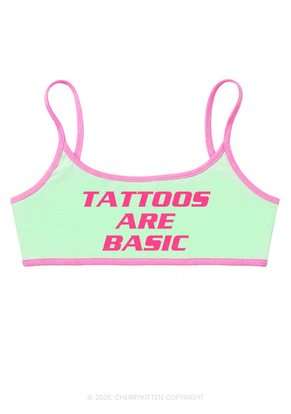 Tattoos Are Basic Y2K Super Crop Cami Cherrykitten
