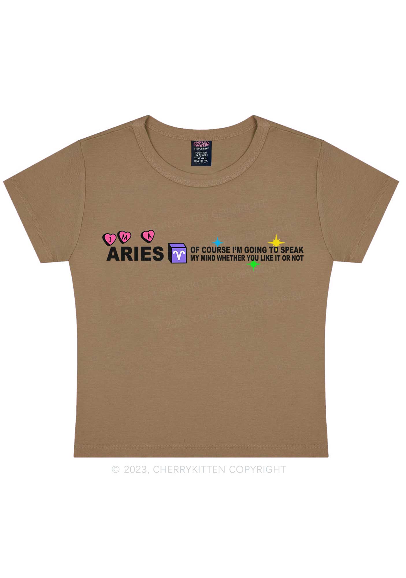 I'm A Aries Y2K Baby Tee Cherrykitten