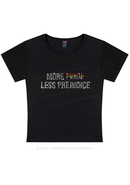 Rhinestone More Pride Less Prejudice Pride Y2K Baby Tee Cherrykitten