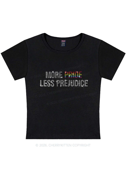 Rhinestone More Pride Less Prejudice Pride Y2K Baby Tee Cherrykitten