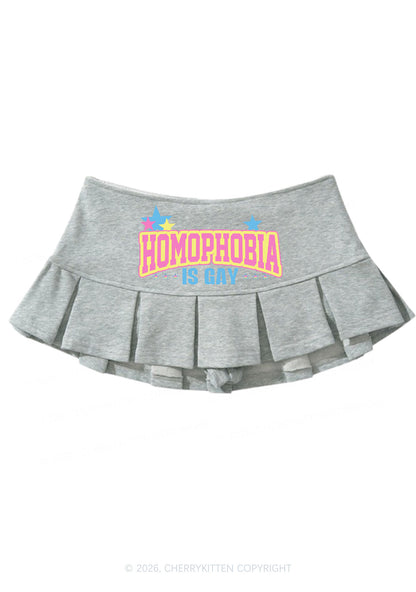 Homophobia Is Gay Pride Y2K Mini Pleated Skirts Cherrykitten