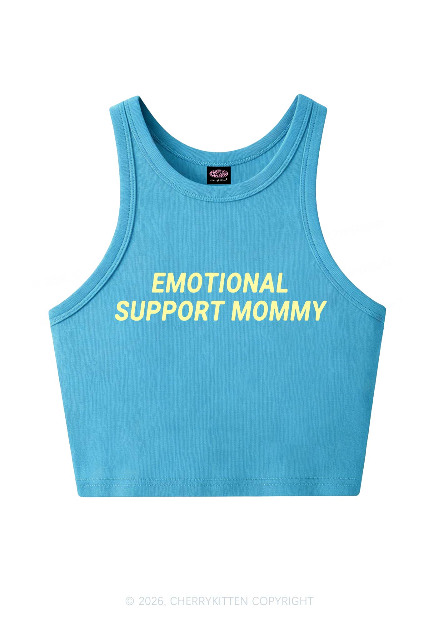 Emotional Support Mommy Y2K Crop Tank Top Cherrykitten