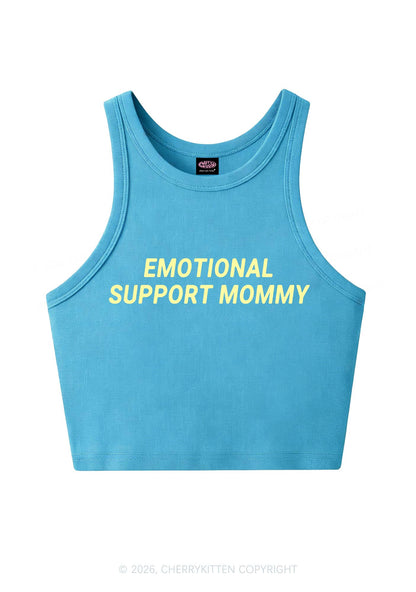 Emotional Support Mommy Y2K Crop Tank Top Cherrykitten
