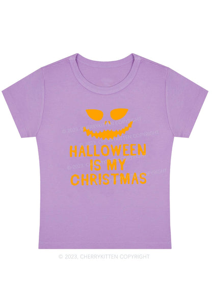 Halloween Is My Christmas Baby Tee Cherrykitten