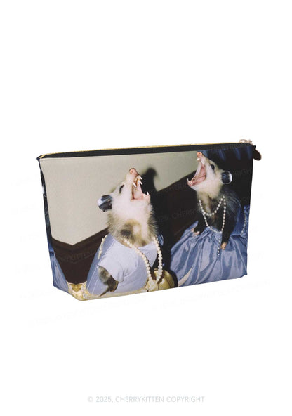 Princess Rats Y2K Leather Makeup Bag Cherrykitten