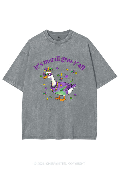 Its Mardi Gras Yall Y2K Shirts Washed Tee Cherrykitten